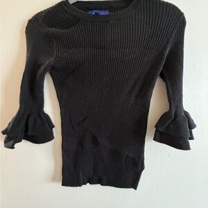 Aeropostale Black Ribbed Knit Top